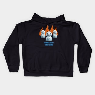 Snowmen Against Climate Change Kids Hoodie